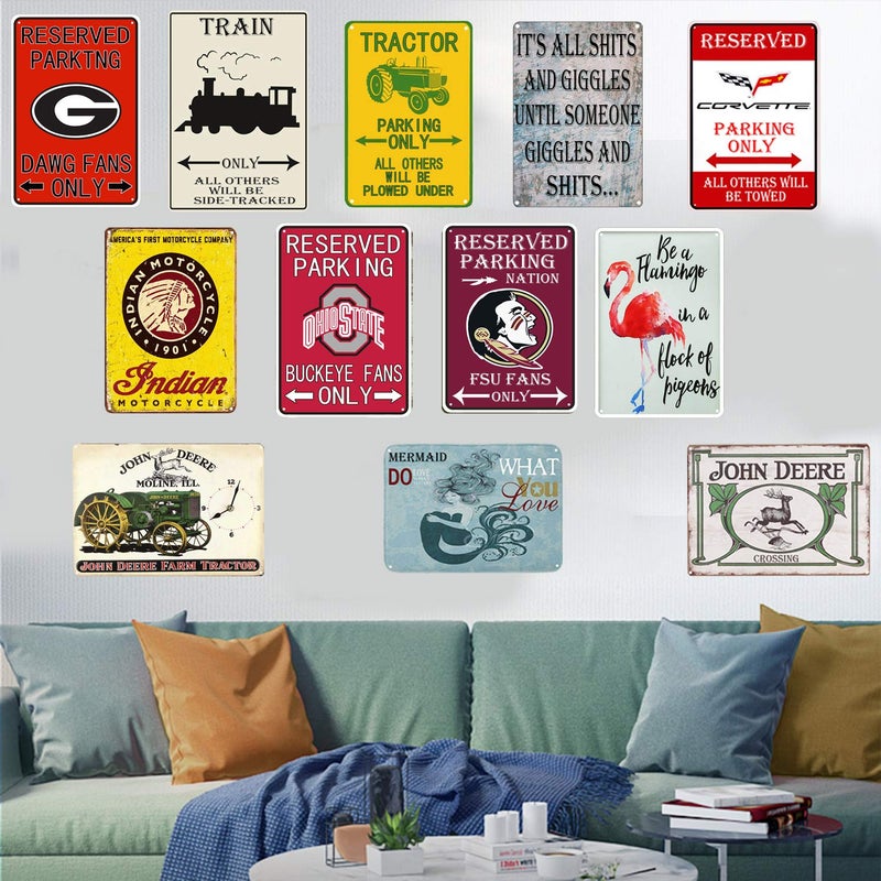 ELLASSAY Flytime Tractor Tin Sign Parking Only All Others Will Be Plowed Under Outdoor Garden Metal Vintage Garage Wall Signs Retro Decor Road Country 8X12Inch - Image 4